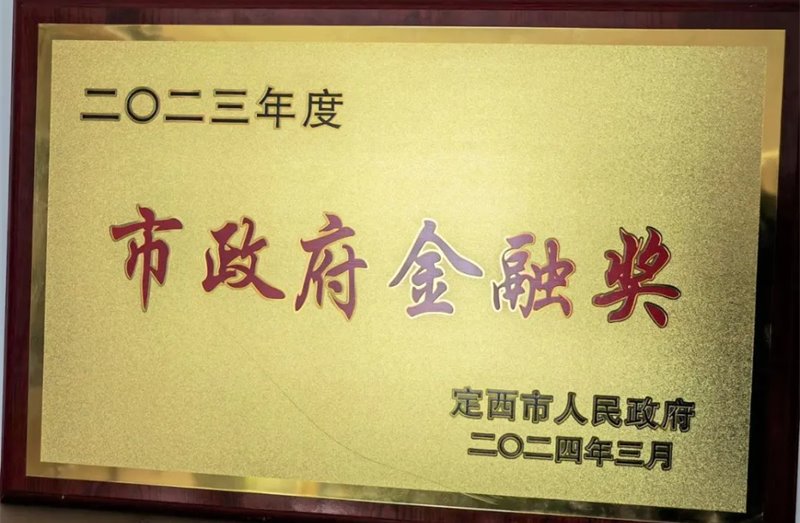 【喜報(bào)】金控定西擔(dān)保再獲定西市2023年度“市政府金融獎(jiǎng)”